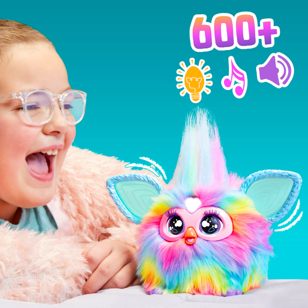 Furby heart gem activation triggers voice modes during play.