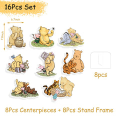 FurPaw bear and friends cutouts double-sided for vivid woodland decor