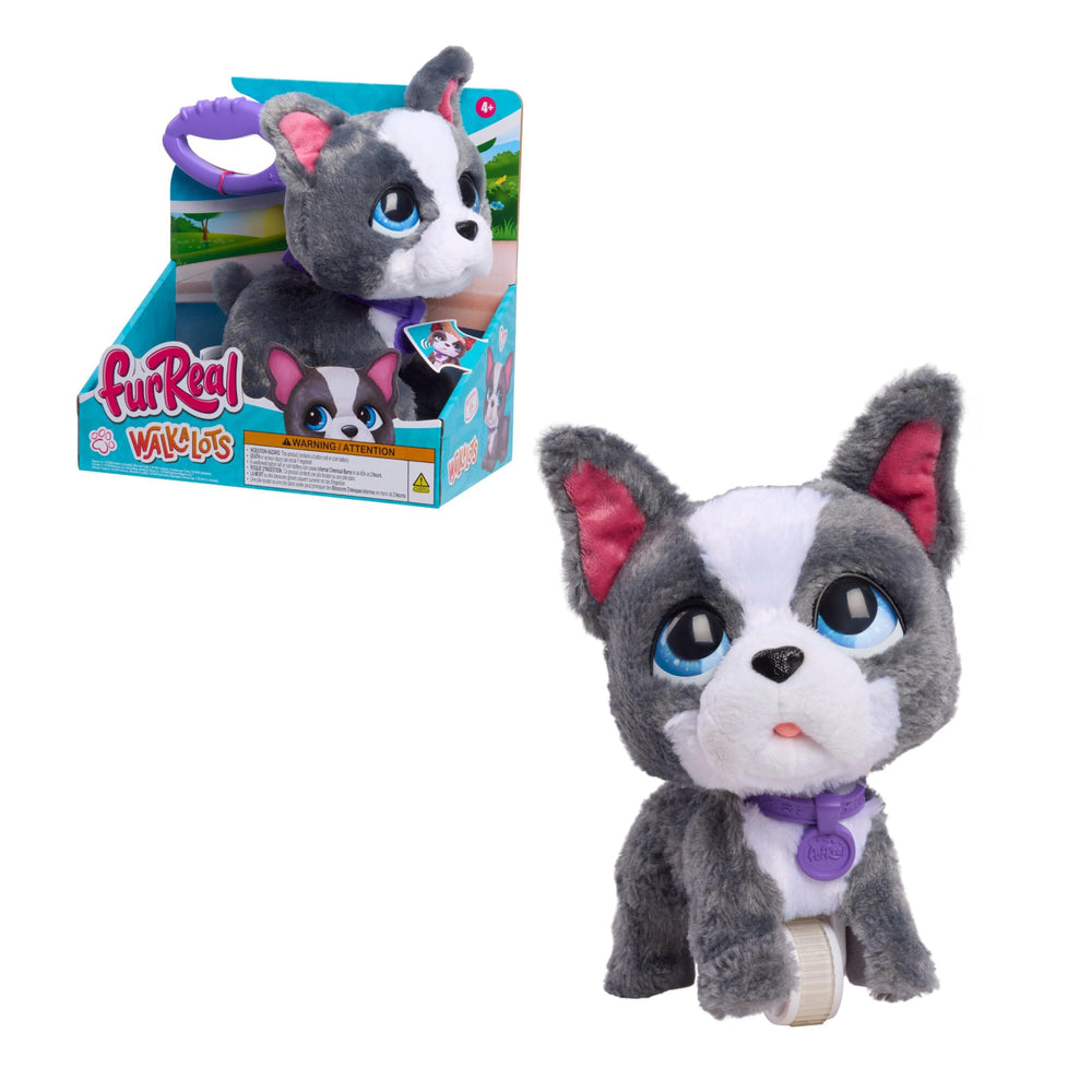 FurReal French Bulldog front view showing plush fur and ready-to-walk appeal