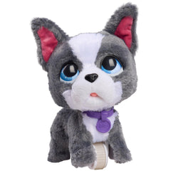 FurReal French Bulldog two-piece detachable leash shown clipped to collar for role-play