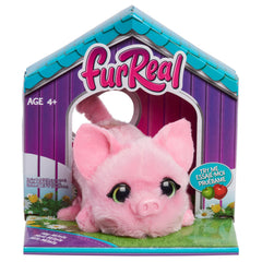 furReal piglet front-packaging showing pink plush and house box for gifting