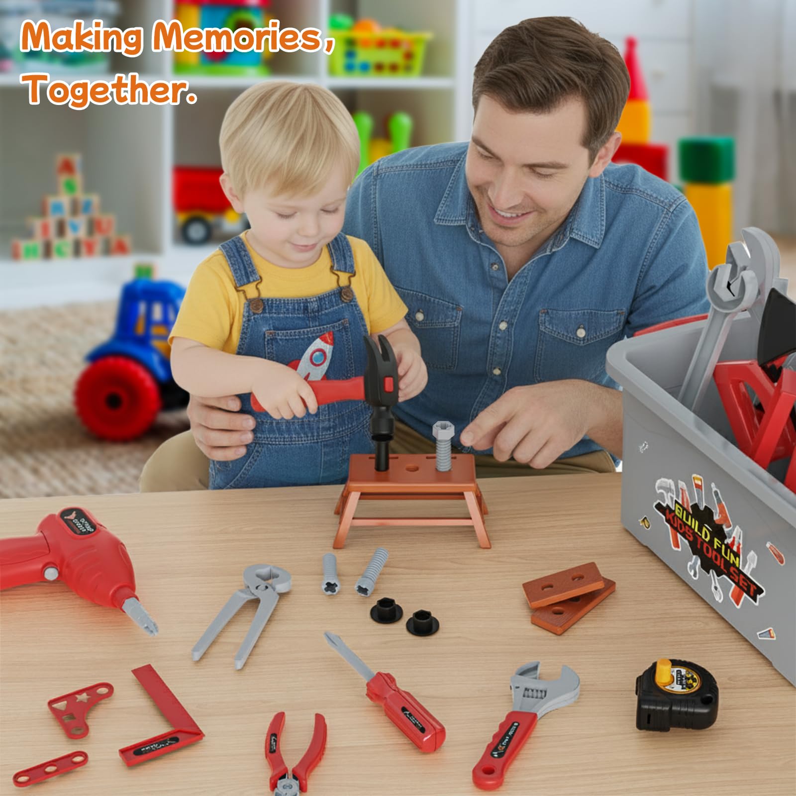 Fursnob measuring tape and screwdrivers support practical problem solving during play
