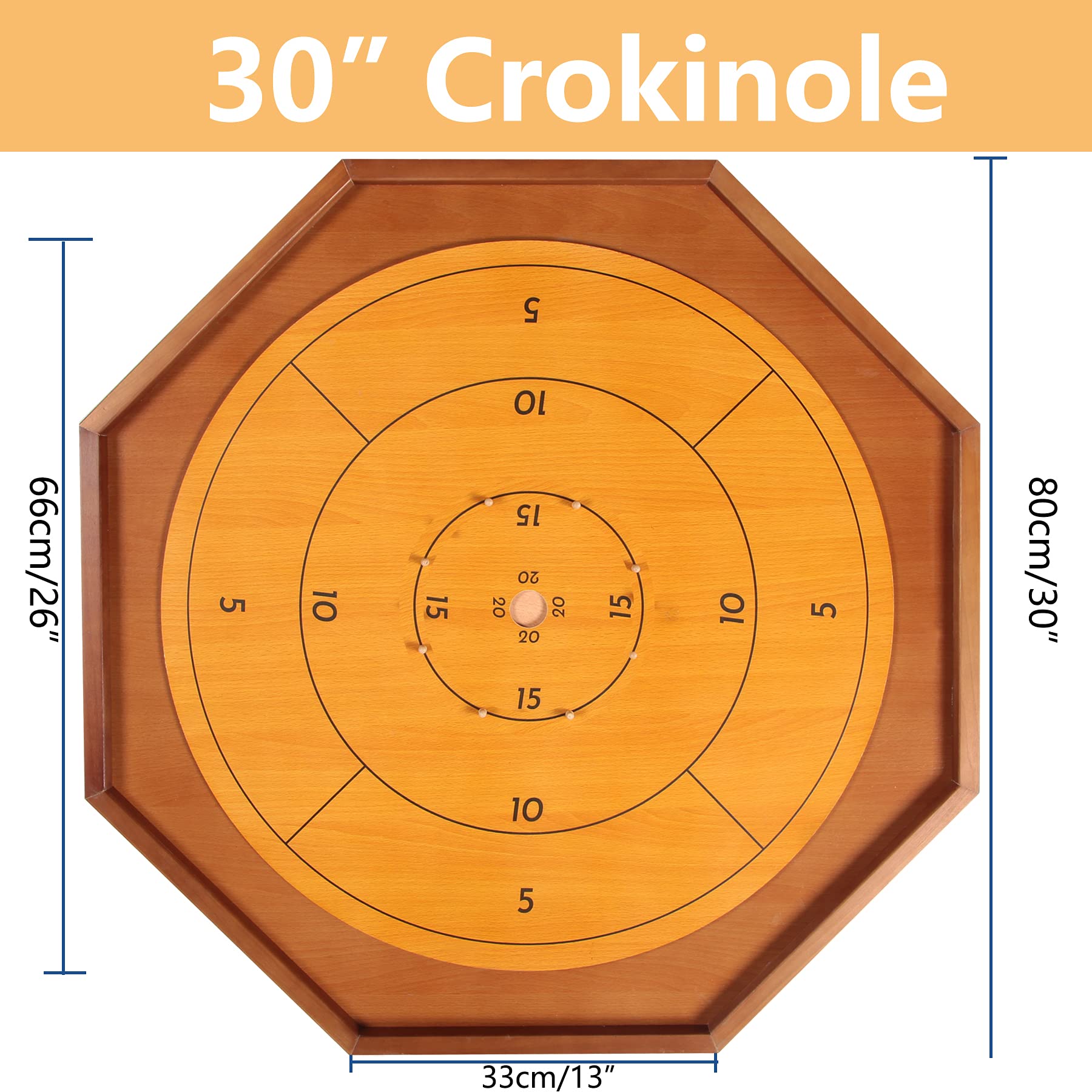 FURUISEN wooden crokinole detail highlights craftsmanship and grip.