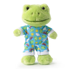 Furvana Green Frog Plush 9-inch – cozy cuddle toy for kids' bedtime.