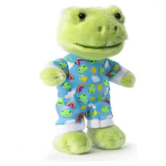 Furvana Green Frog Plush Easy Care – brush-clean design for quick tidy-ups.