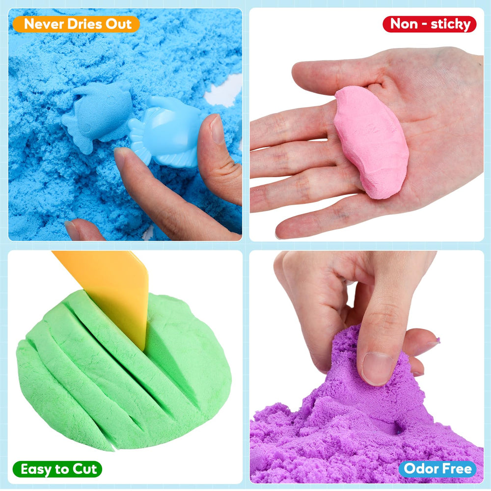 FURWEY Play Sand kids molding at home encourages imaginative scenes