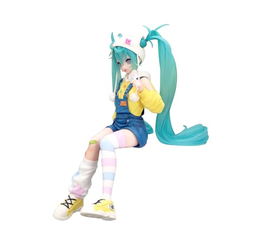 FuRyu Hatsune Miku Noodle Stopper Lollipop figure shown with base stand for stable display.