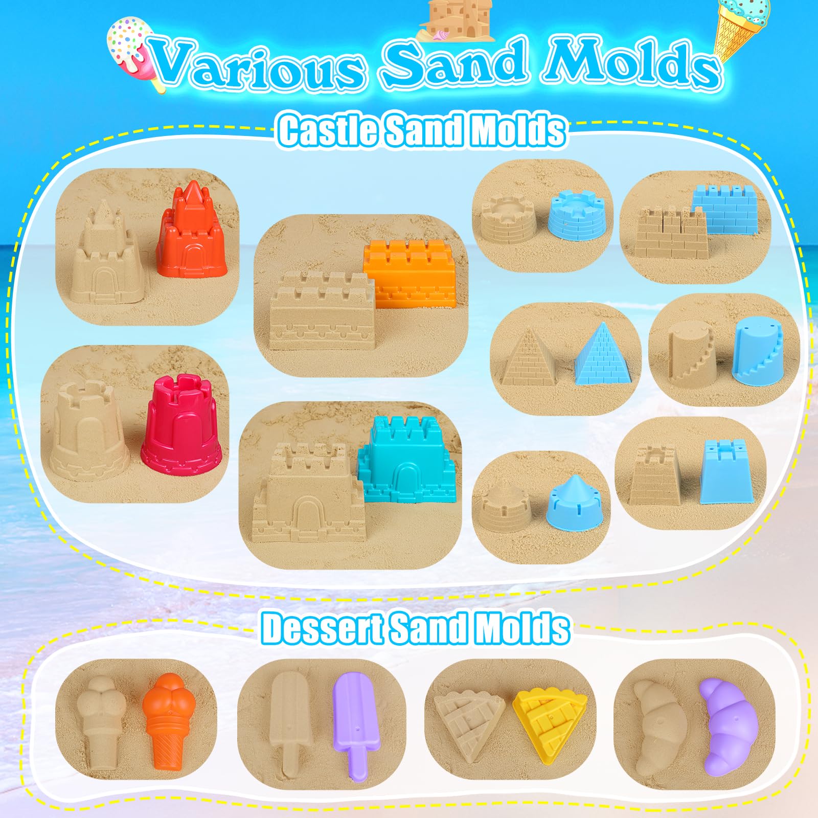 FUSPWEAO beach shovels and rakes help kids scoop sculpt and dig with ease.