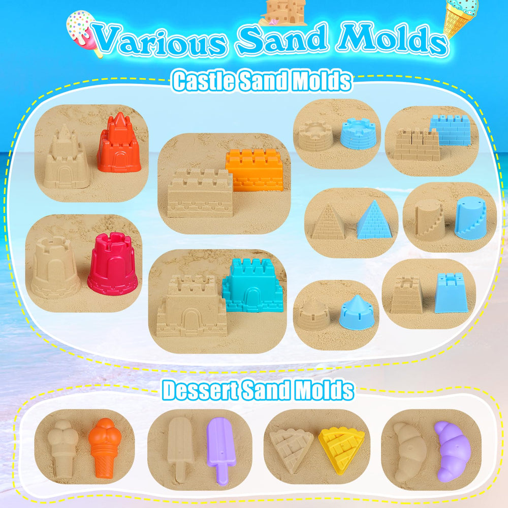 FUSPWEAO beach shovels and rakes help kids scoop sculpt and dig with ease.