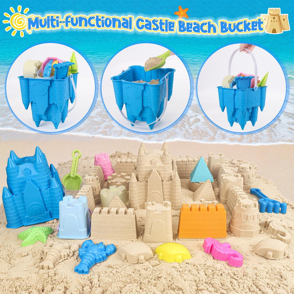 FUSPWEAO small castle bucket for portable, mess-free sand fun