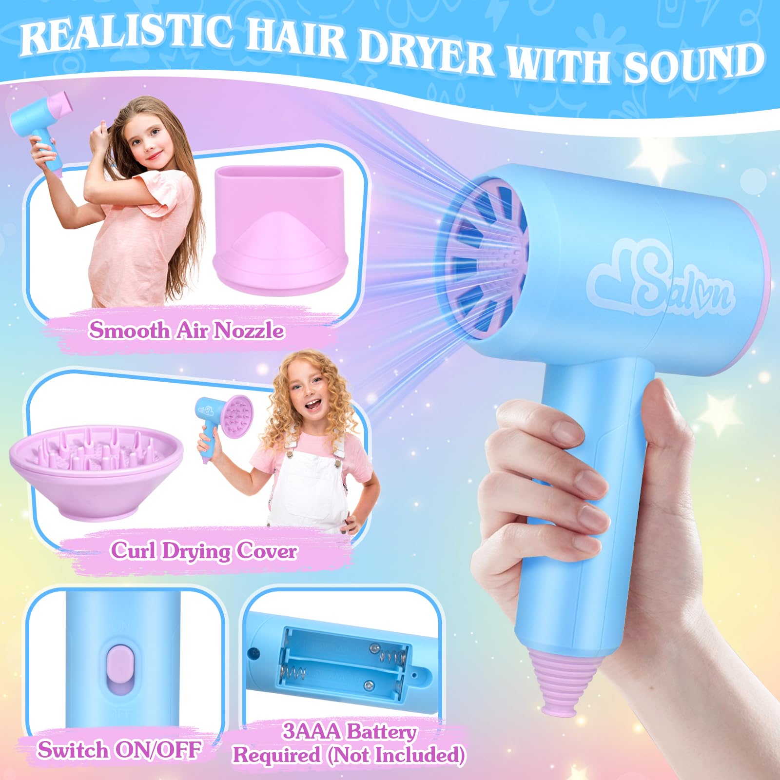 FUSPWEAO curling iron with light enhances magical hair sessions
