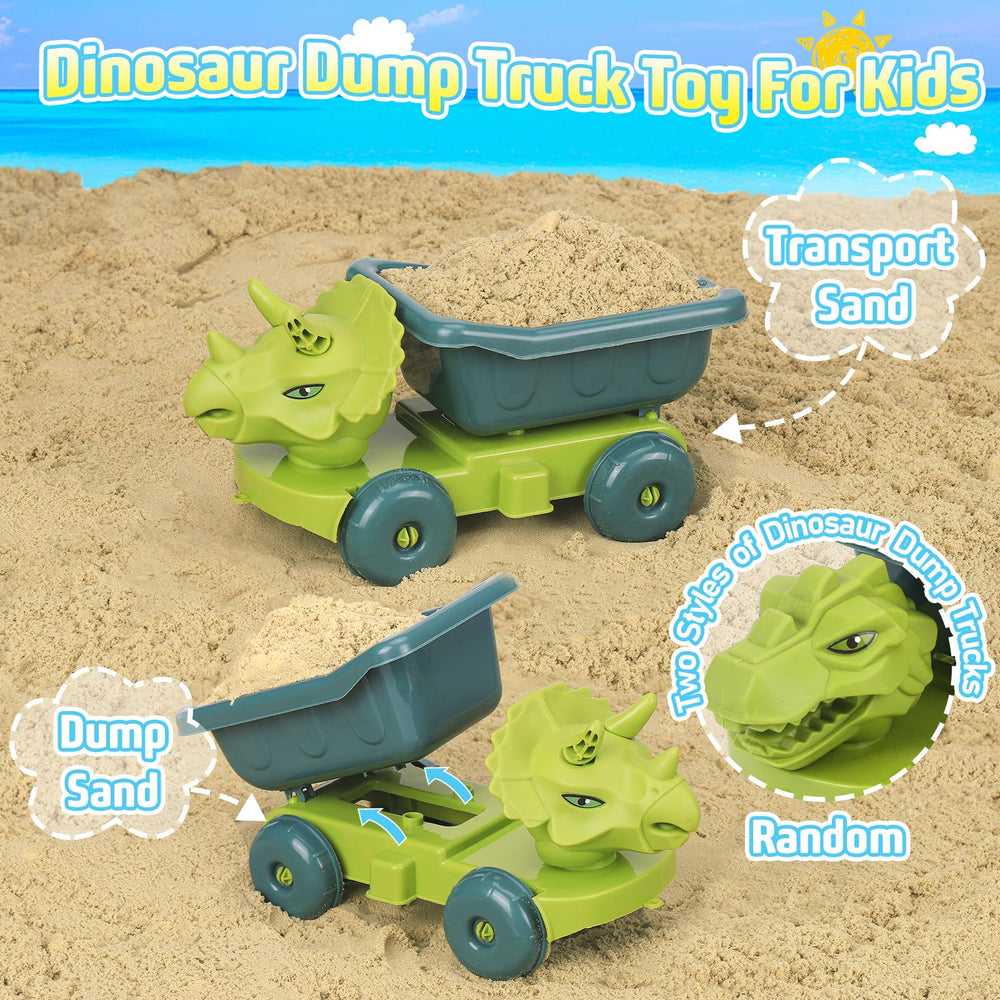 FUSPWEAO dinosaur dump truck toy sparks pretend play and sand transport.