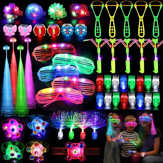 FUSPWEAO glow glasses illuminate the party with vivid neon colors for festive selfies