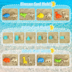 FUSPWEAO mesh beach bag keeps toys dry and easy to carry.
