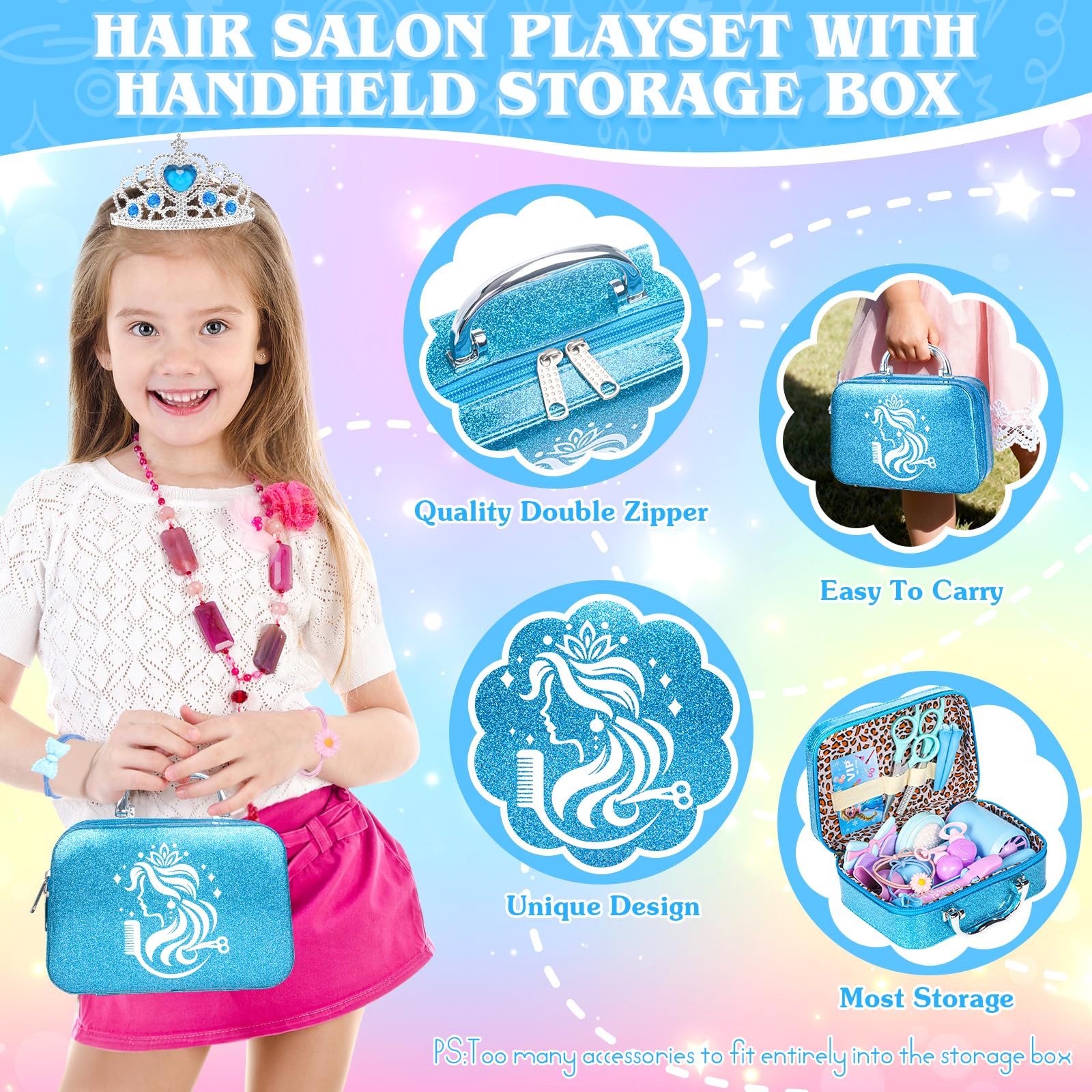 FUSPWEAO pink and blue wigs offer versatile hairstyle options