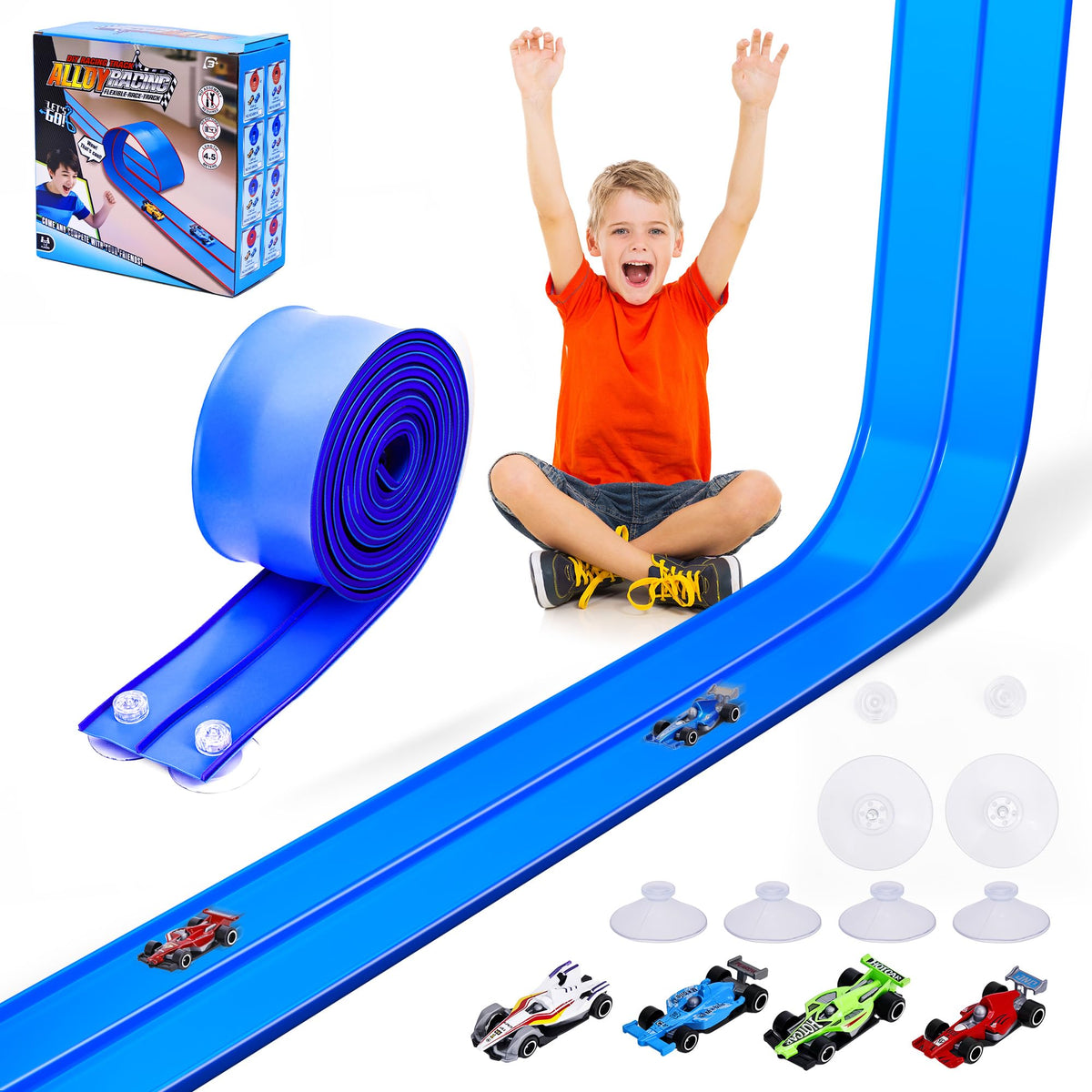 FUTESI flexible 15ft track rolls out for instant playtime and setup