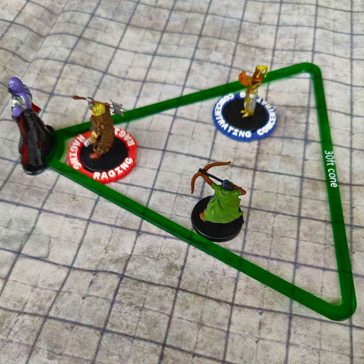 Futhark AOE templates for cubes provide quick area targeting during battles.