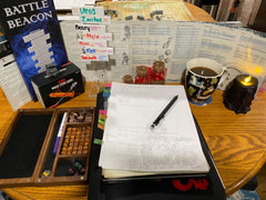 Futhark DND Initiative Tracker compact storage box keeps components neatly organized.