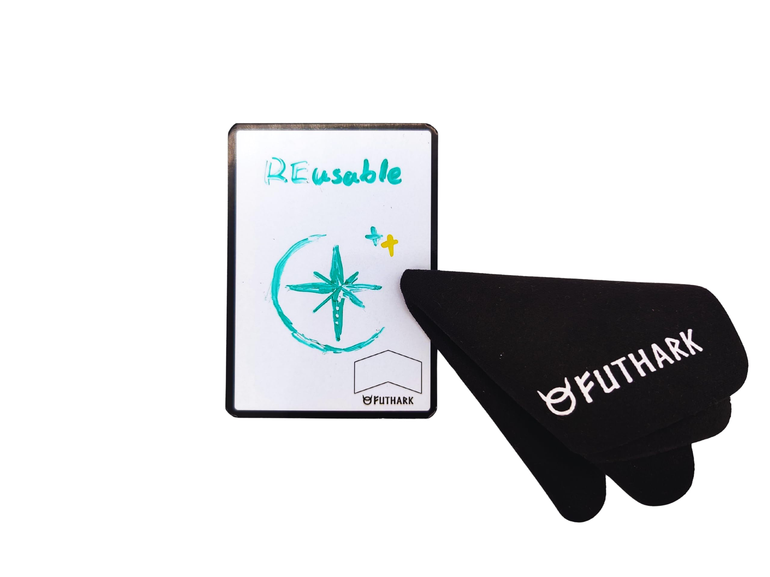 Standard 63 x 88 mm token cards fit MTG sleeves
