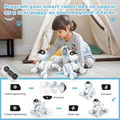 FUUY Robot Dog built-in music and dance for entertaining moments.