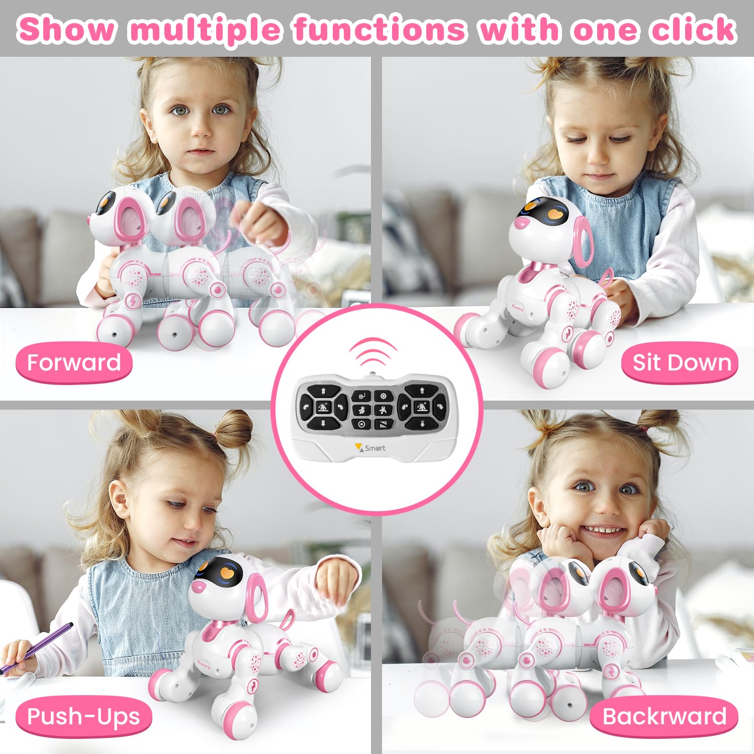 FUUY robot dog toy dances to built-in music for fun