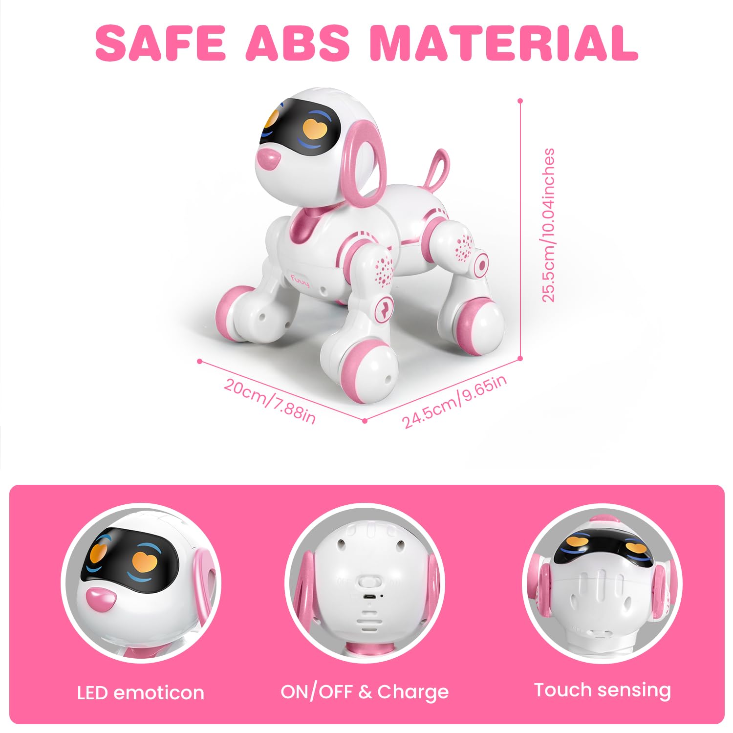 FUUY robot dog toy remote programming for customizable actions