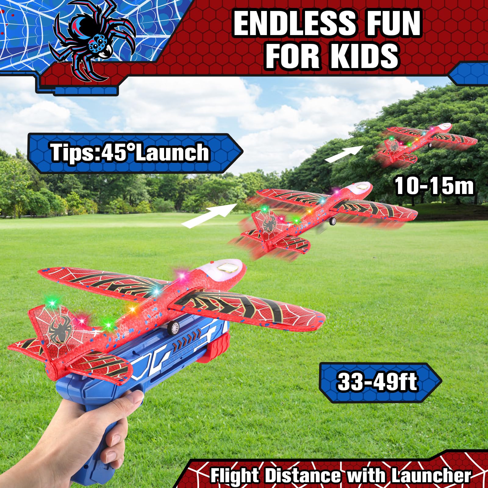 Fuwidvia orange foam glider ready for backyard fun