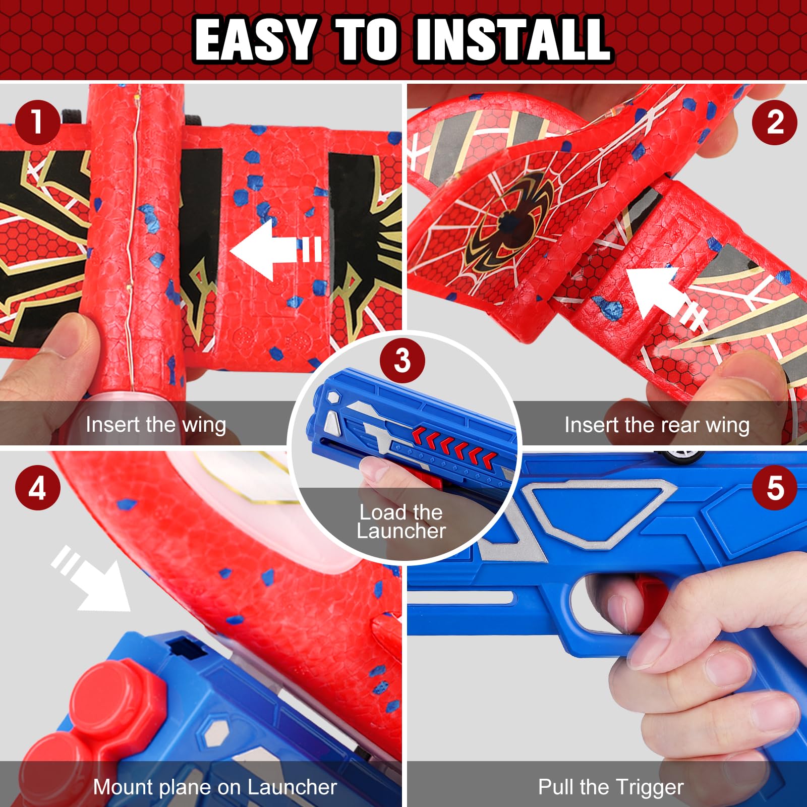Fuwidvia glider wing assembly for quick setup and custom flights