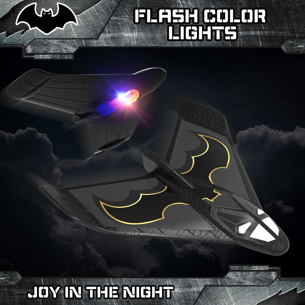 Fuwidvia LED-lit foam airplanes illuminating daytime and night play.