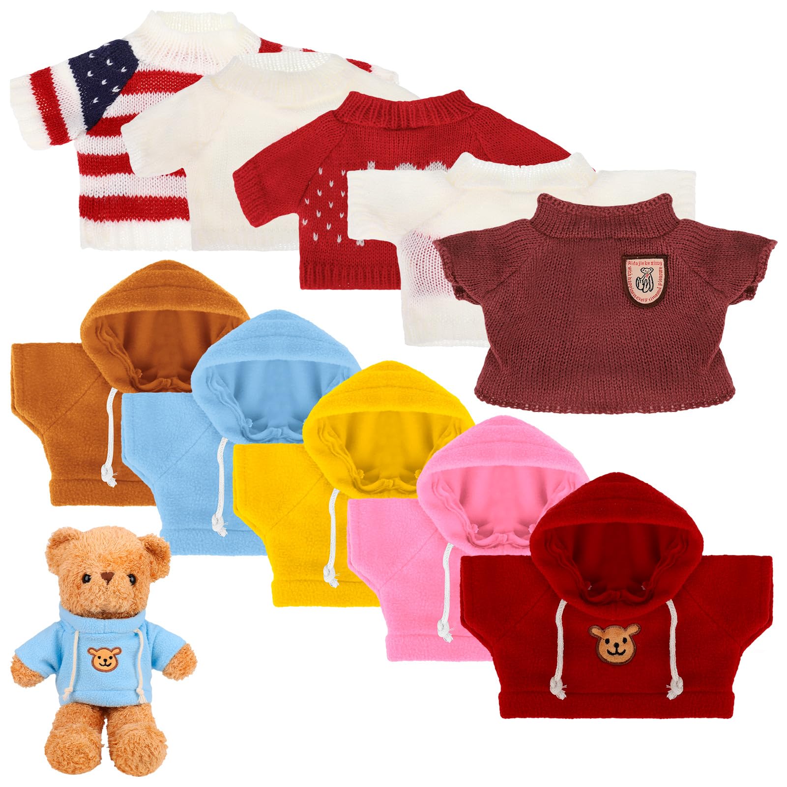 Fuyamp bear clothes collection for 14-18 inch plush bears with varied outfits.