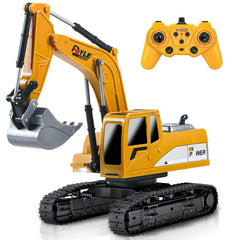 FUYLE RC excavator toy front view for realistic construction play
