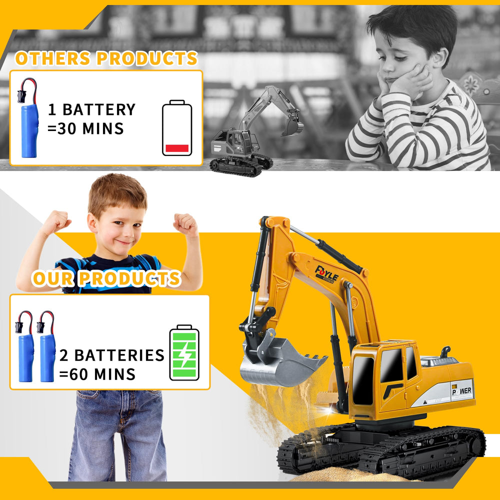 FUYLE excavator toy with lights and sounds for immersive play