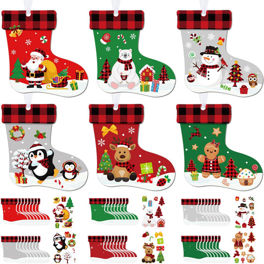 Fuyoooo 48pcs stockings craft kit for creative holiday decor projects