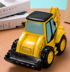 FUYU Cartoon Excavator in desk setup, perfect for kid's room decor and saving habit