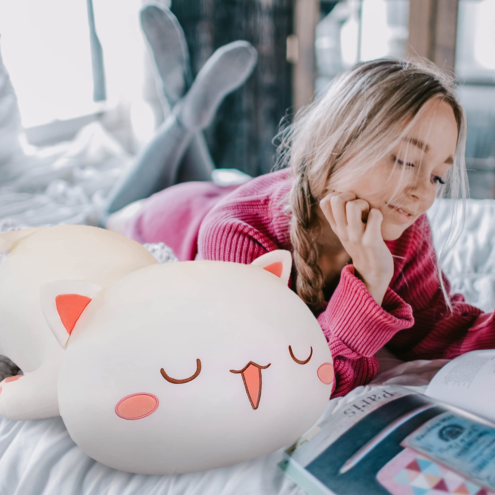 FUYU cat plush texture of elastic cotton feels soft and durable.