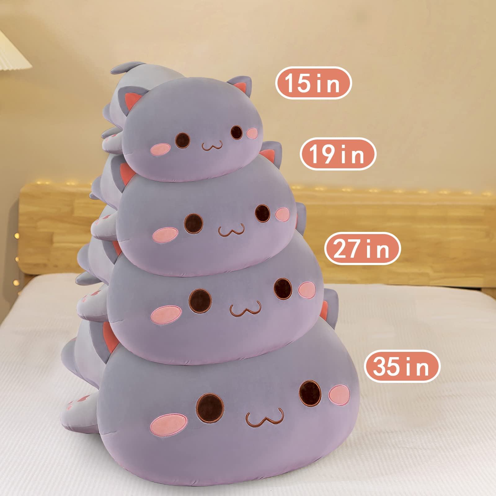 FUYU cat plush with elastic cotton filling, cuddly and durable