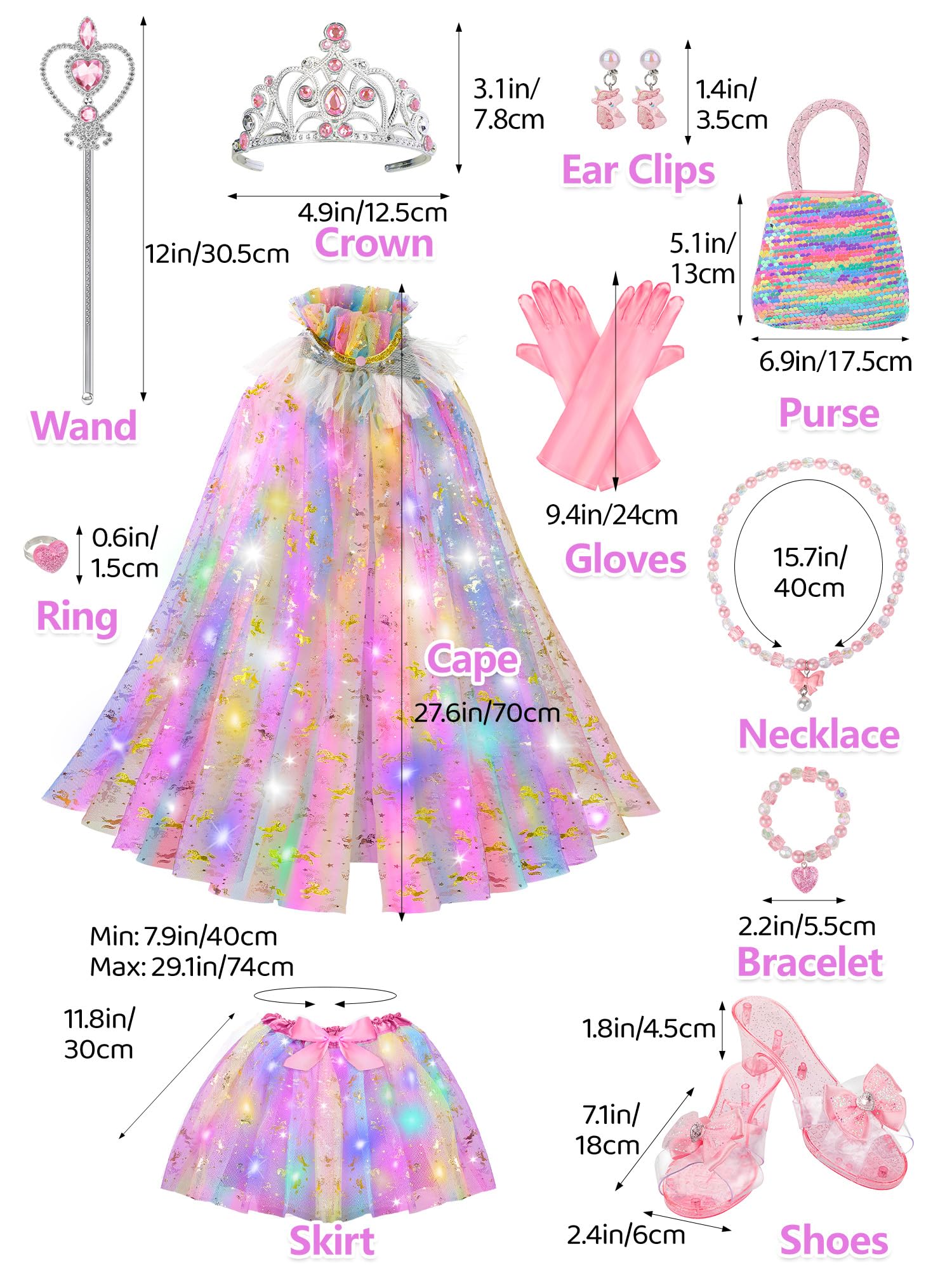 A child wearing the Fuzmo princess dress enjoying imaginative play.