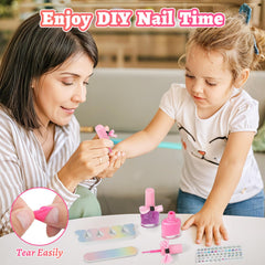 Fuzmo nail polishes and stickers add color to tiny nails safely and washable.