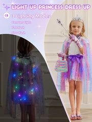 Fuzmo light-up princess skirt with sequins sparkles during lively dress-up moments.
