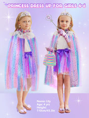 Fuzmo princess accessories set includes gloves, crown, wand, and purse for complete play.