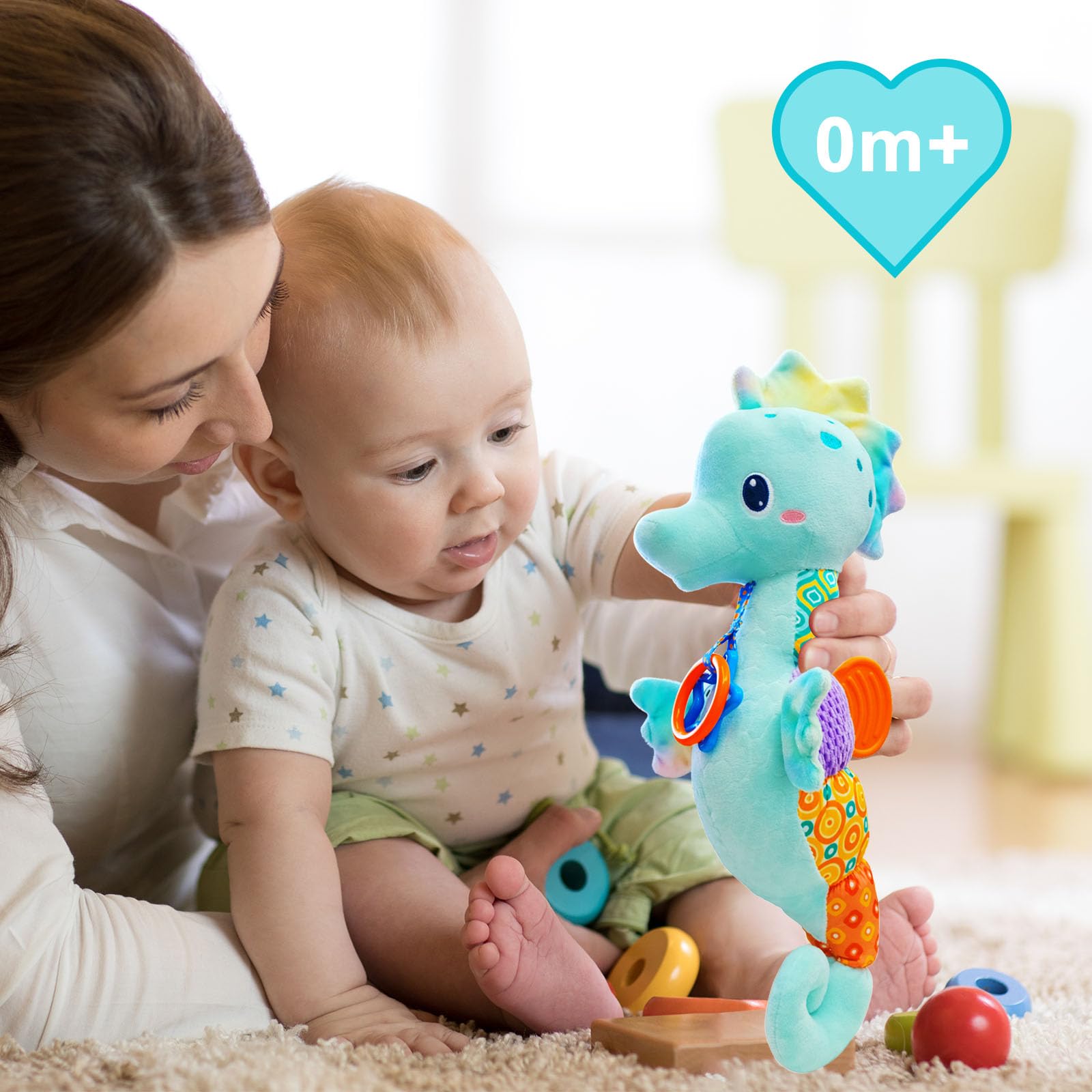 Fuzqq Seahorse soft plush design offers safe cuddling sessions