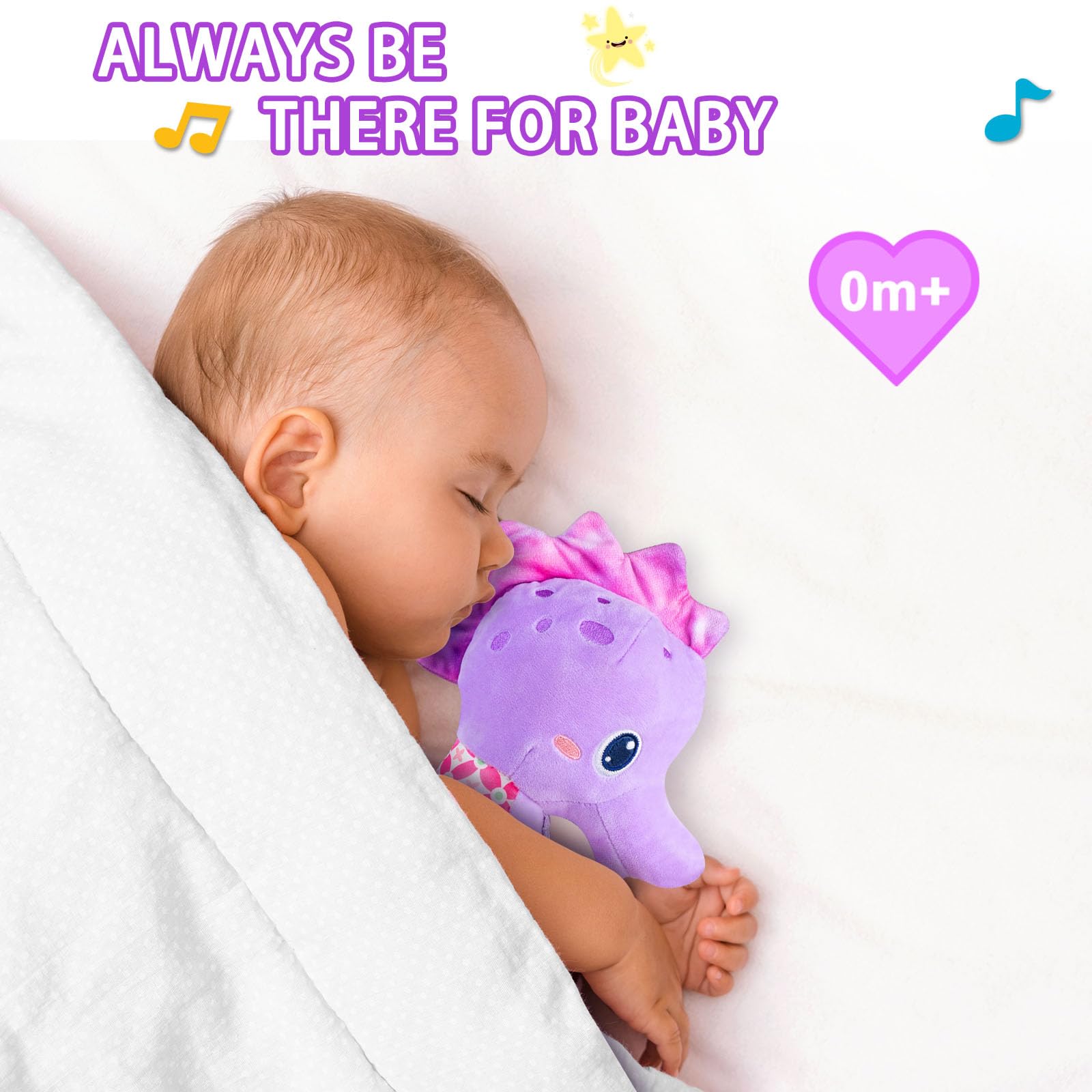 Fuzqq Seahorse musical toy displaying vibrant colors and textures
