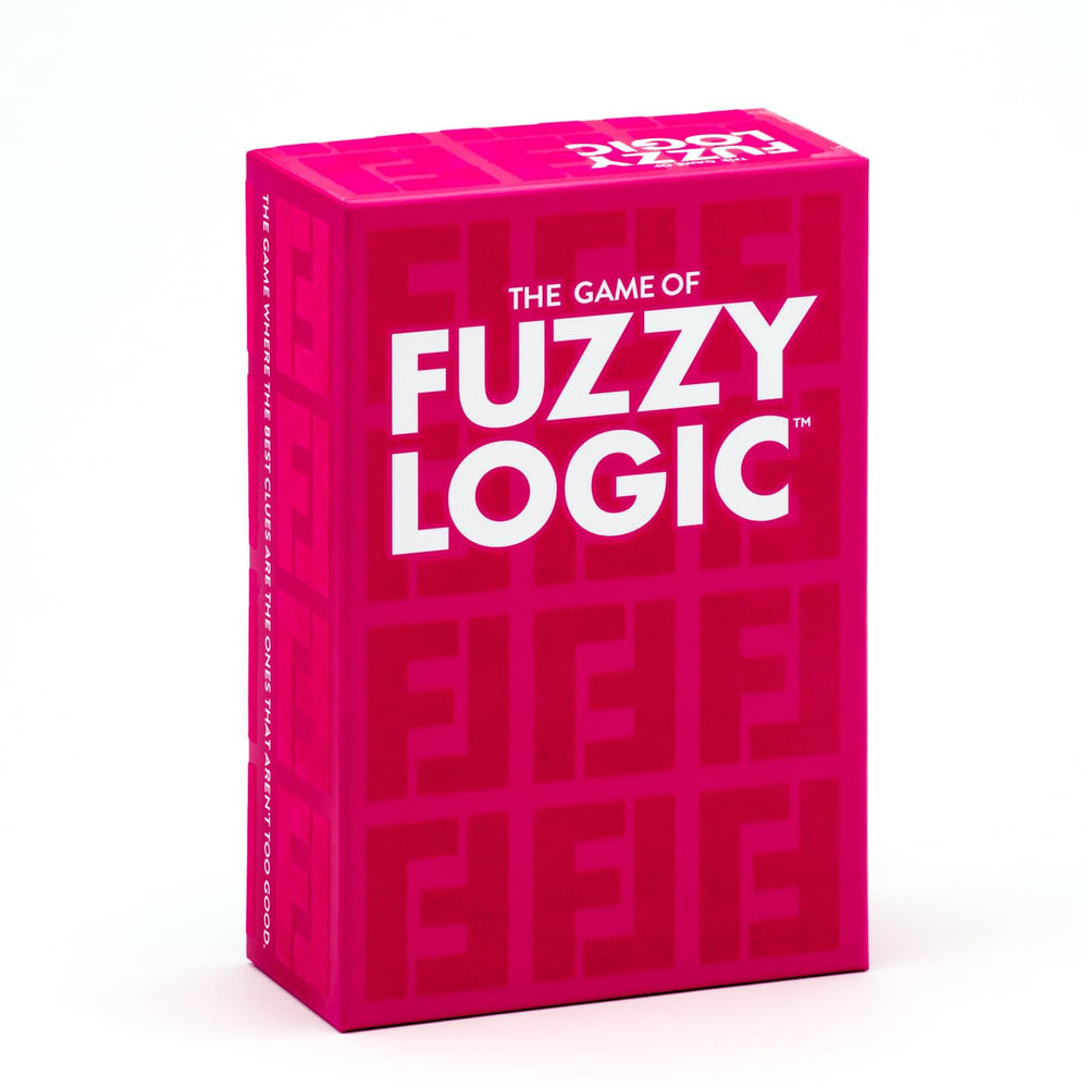 Fuzzy Logic cards spread on table for clever clue crafting and fast word guessing.