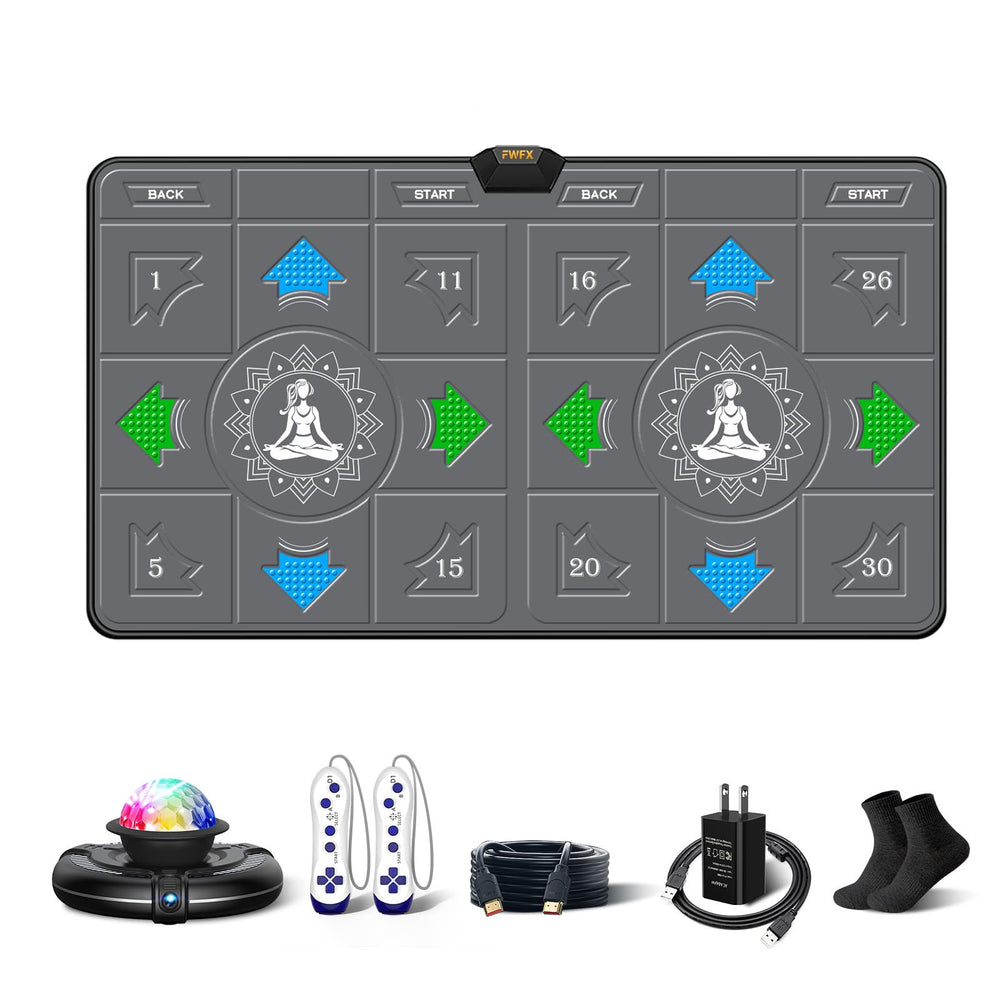 FWFX Gray dance mat with silicone massage pedals and protective surface