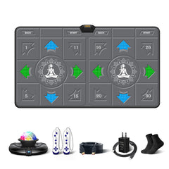 FWFX Gray dance mat with silicone massage pedals and protective surface