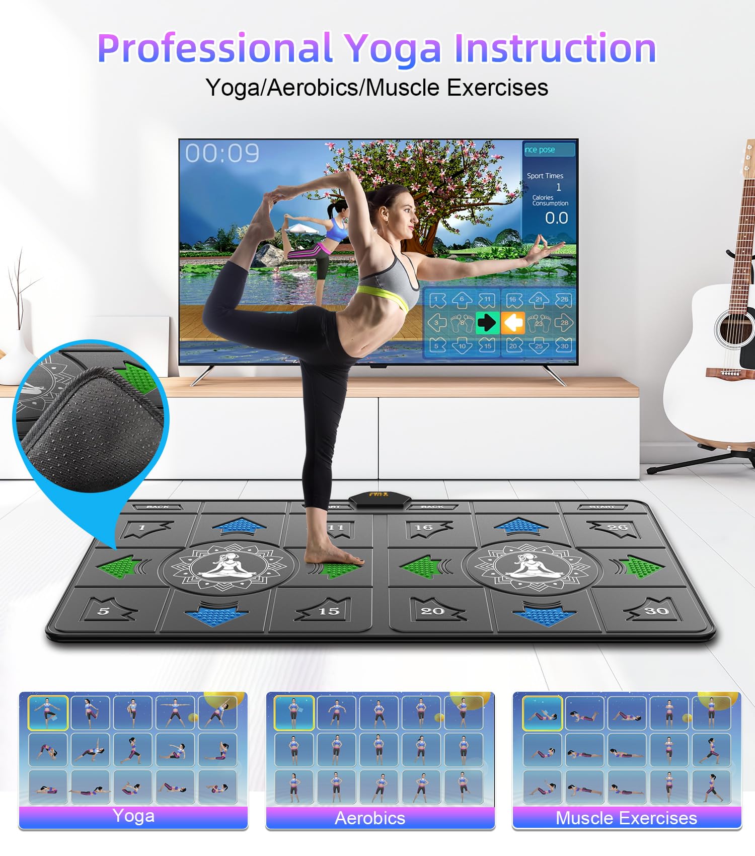 FWFX Dance Mat PU+ EVA materials with non-slip base and safe use