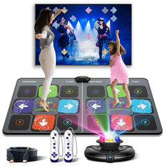 FWFX Dance Mat setup connected to TV for family-friendly gaming sessions.