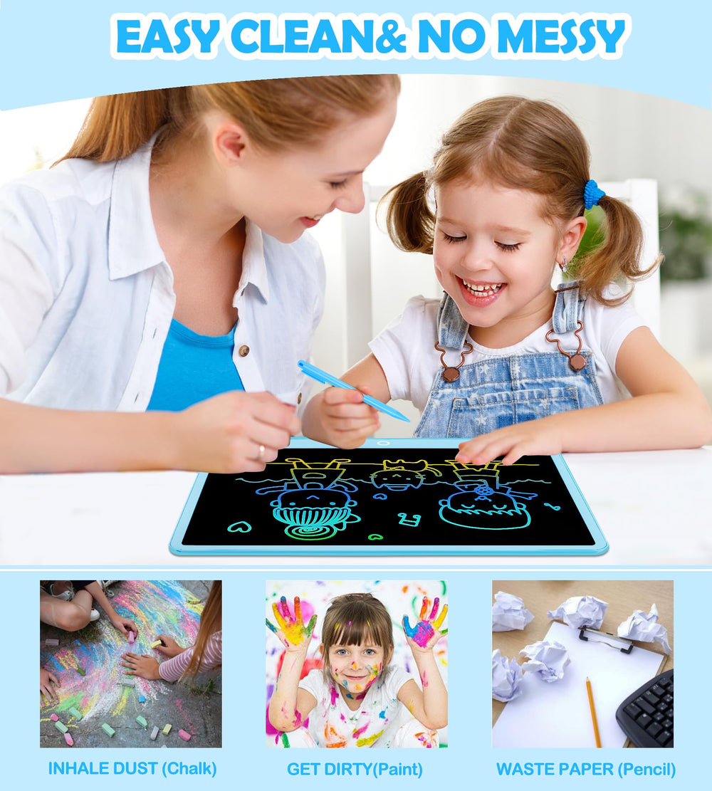FXI LCD Writing Tablet portable travel-friendly design fits bags.