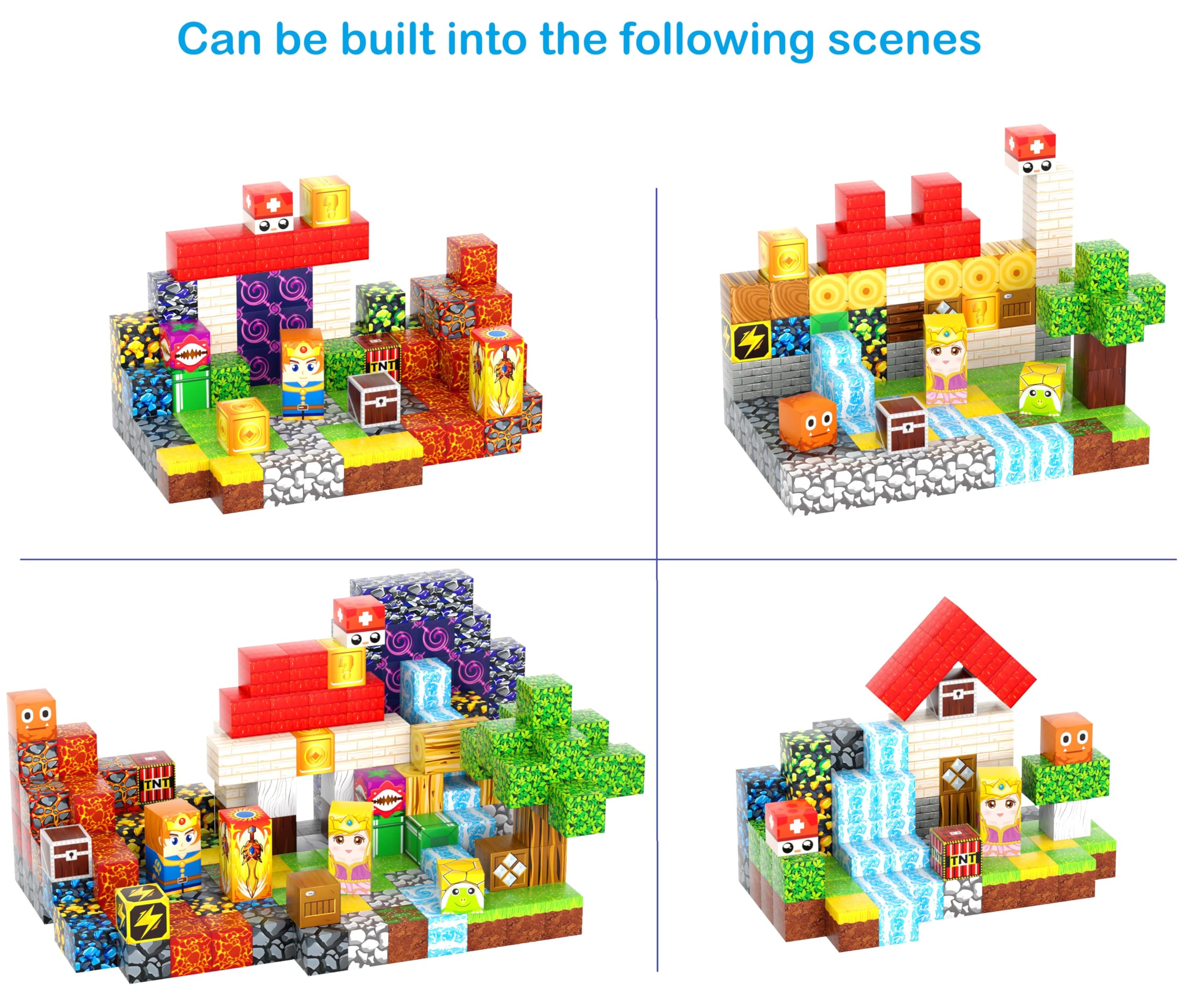 FXLYNAF knight-princess theme cubes for creative building adventures.