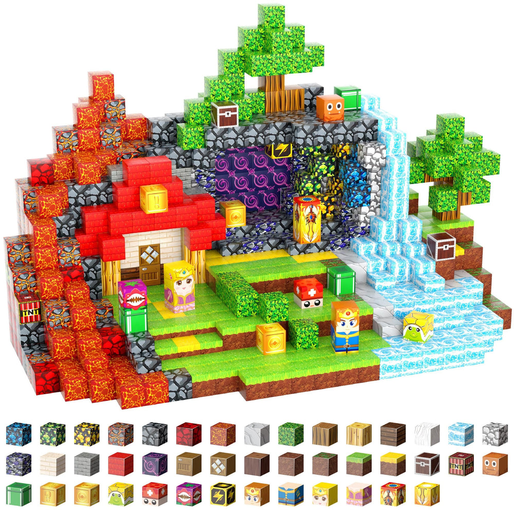 FXLYNAF magnetic blocks with knight-princess theme for imaginative play.